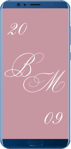 Сайт-приглашение на свадьбу на экране смартфона